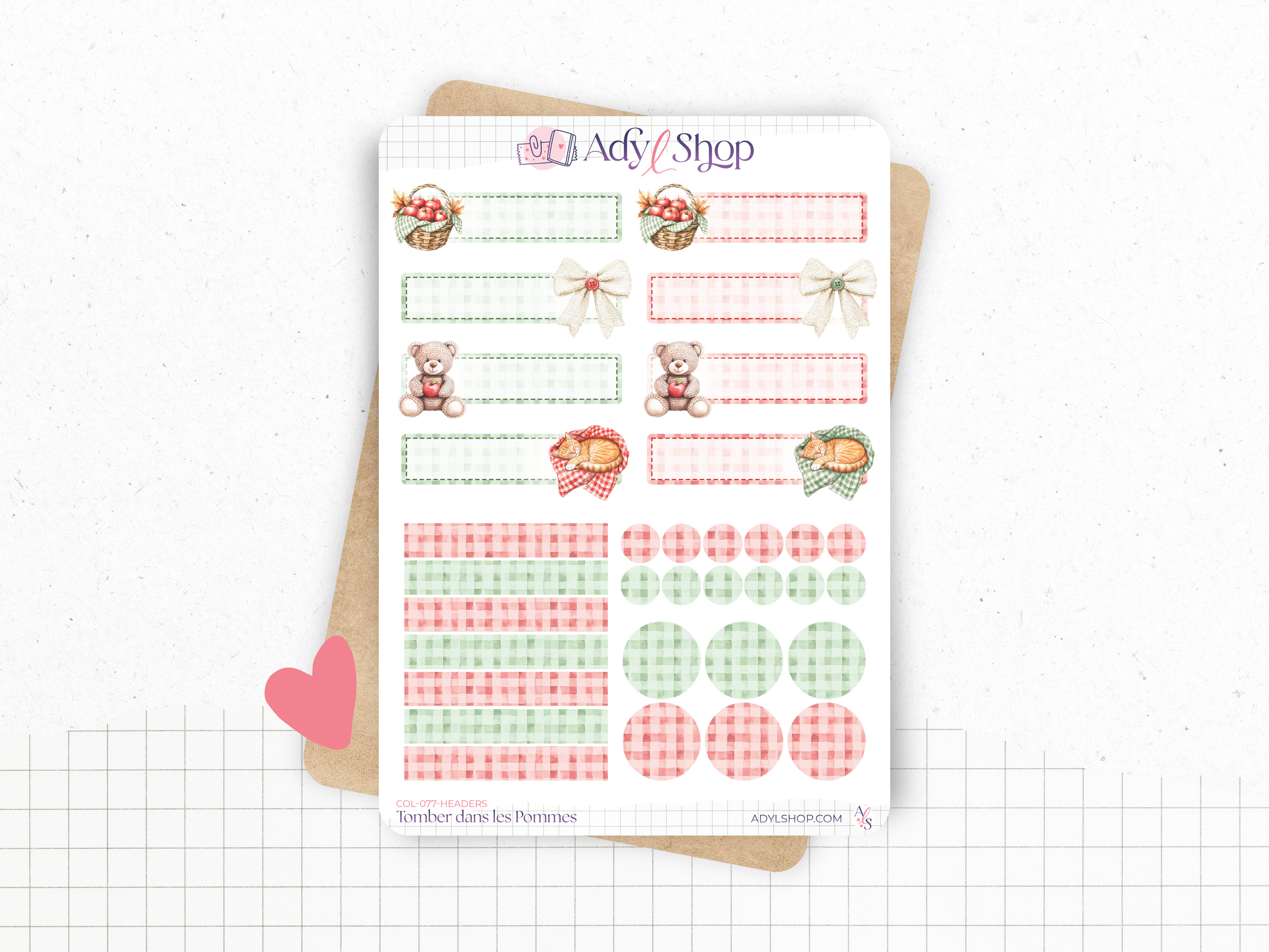 Sticker sheets - "Fallen Apples" - Fall stickers for your Bullet Journal & Planner