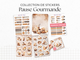 Collection de Planches de Stickers "Pause Gourmande" - Autocollants sur le thème de la gourmandise, café, chocolat, cupcake, cozy - Bullet Journal/Planner
