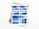Planches de Stickers "Minuit" - Autocollants sur le thème de la magie, sorcellerie, Halloween - Headers - Bullet Journal / Planner