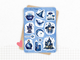 Planches de Stickers "Minuit" - Autocollants sur le thème de la magie, sorcellerie, Halloween - Bullet Journal / Planner
