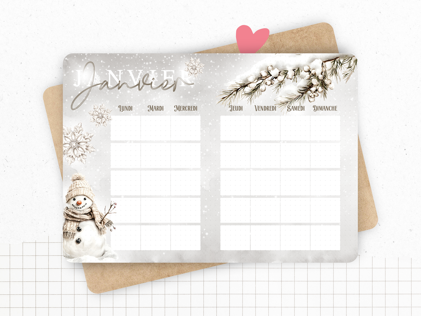 Calendrier "Hiver Blanc"