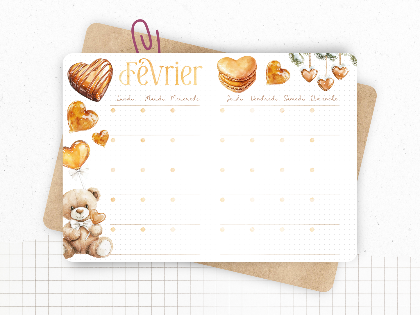 Calendrier "Amour Caramel"