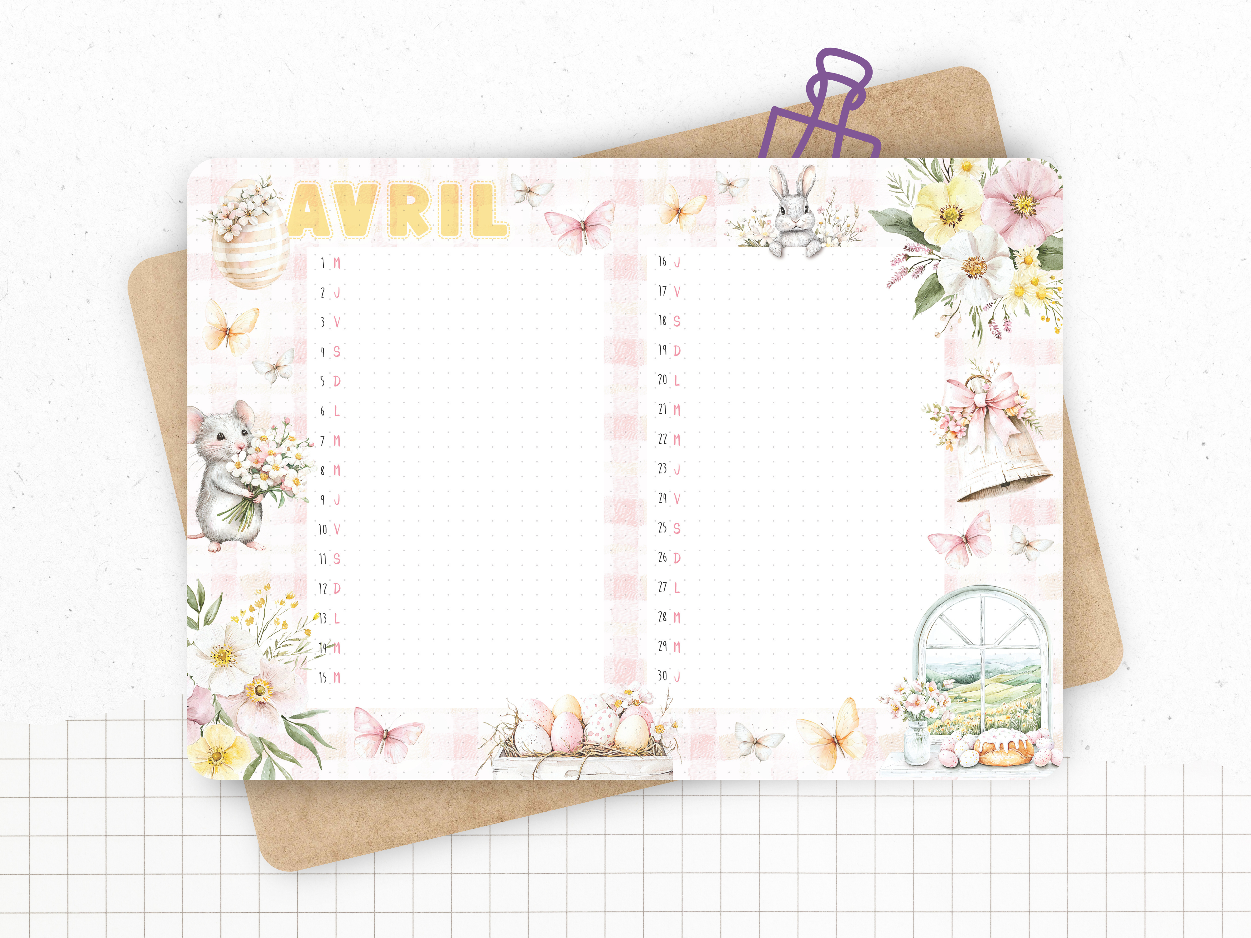 "Easter in the Countryside" Calendar