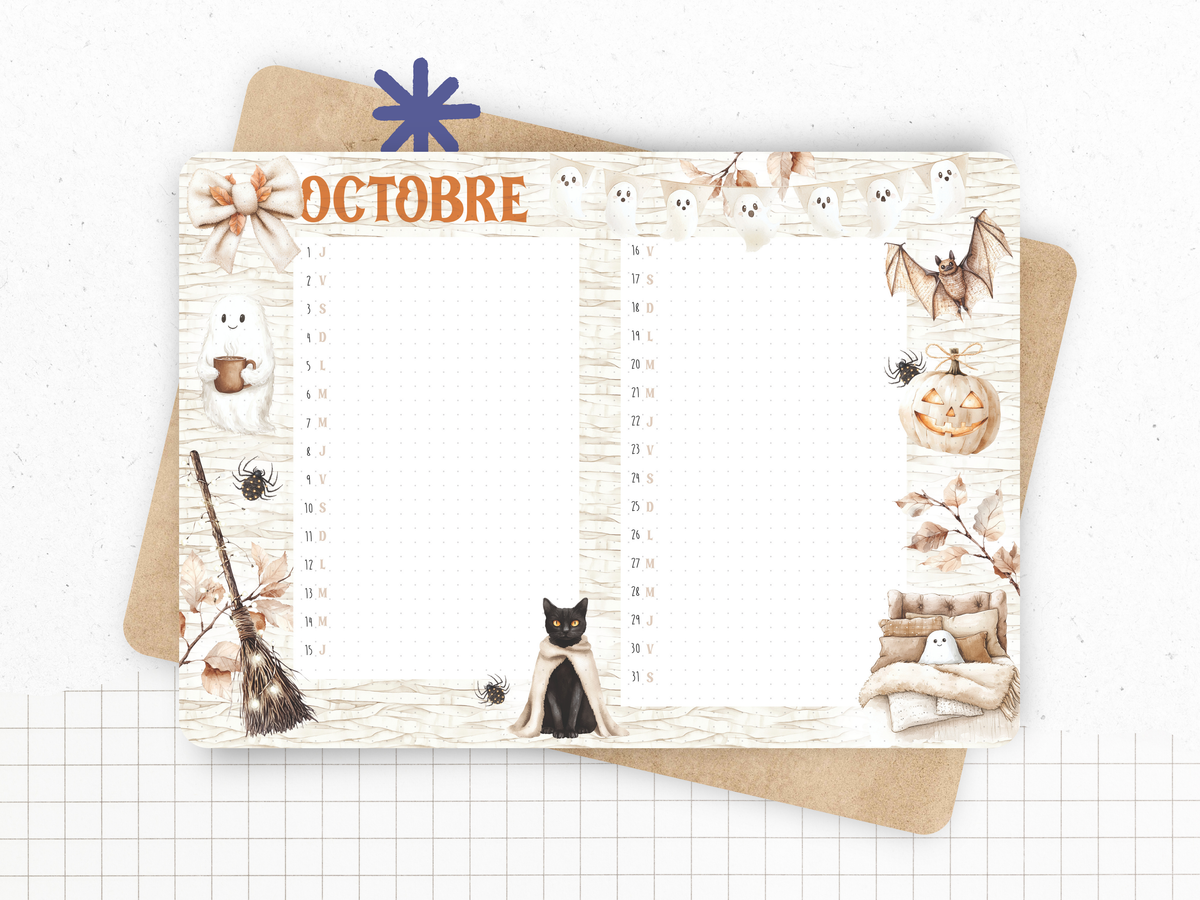 "Spooky & Cozy" calendar