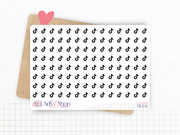 Mini icon stickers - TikTok - Video, social media, phone - Planner stickers - Minimal, functional stickers - Bullet Journal - Sticker sheet