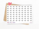Planche de stickers mini icônes "avion" - Voyage, aéroport, vacances - Mini icon - Planner stickers - Minimal - Bullet Journal