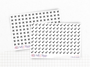Planche de stickers mini icônes "check mark" - 2 options - Mini icon - Planner stickers - Minimal - Bullet Journal