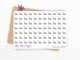 Mini icon stickers - Lawnmower - Planner stickers - Minimal, functional stickers - Bullet Journal - Sticker sheet