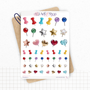 Planche de stickers "Punaises" - Autocollants pour le journaling