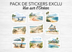 Box été 2025 "Brise Océane" - Planches et packs de stickers, autocollants, washi tape scrapbooking - Bullet Journal