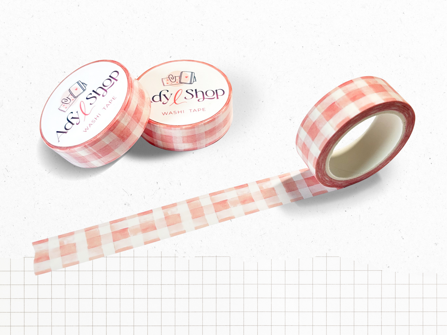 Washi tape "Burgundy Fall" - Roll of decorative adhesive paper (15mm x 10m)