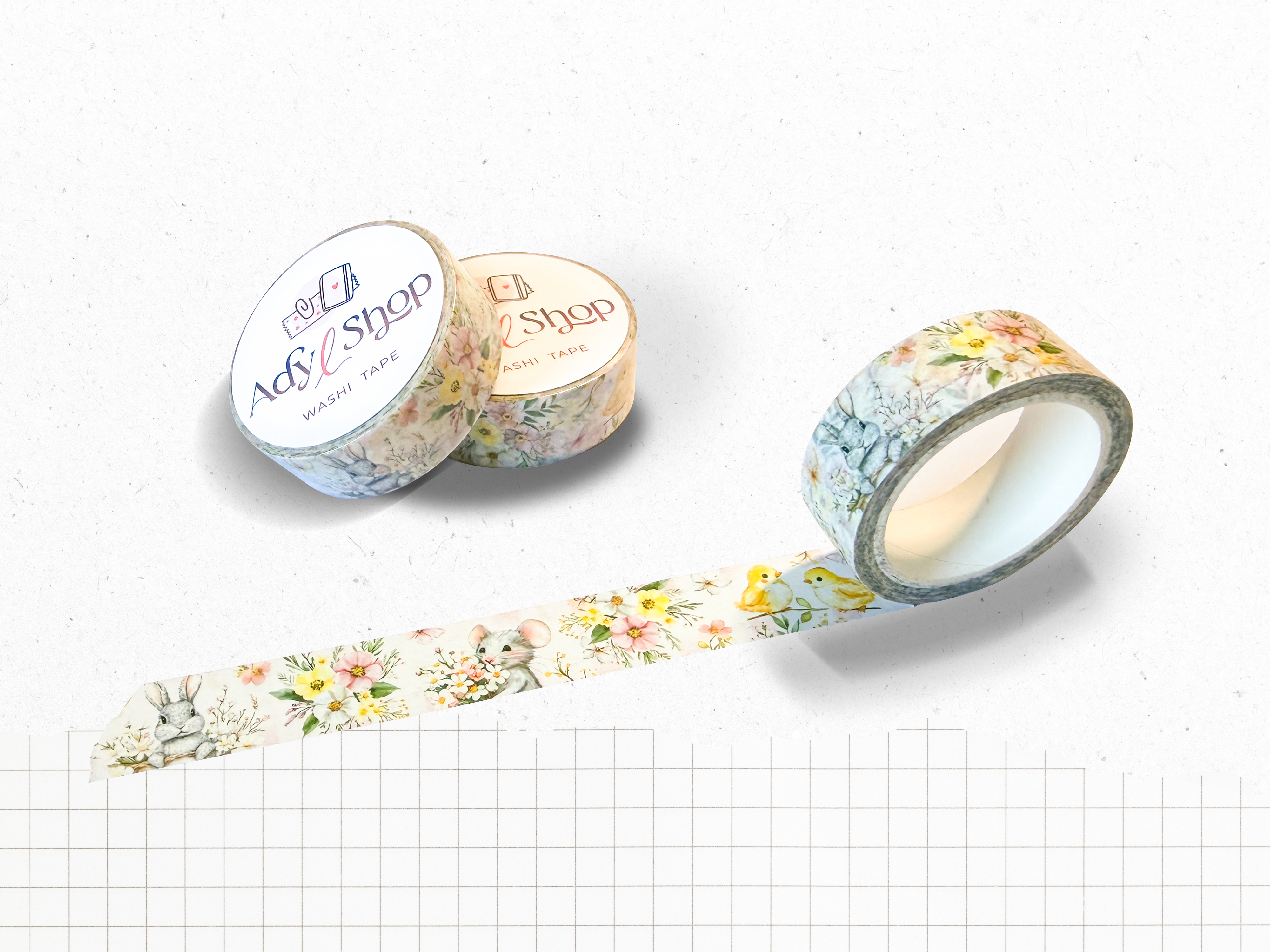 Washi tape "Burgundy Fall" - Roll of decorative adhesive paper (15mm x 10m)