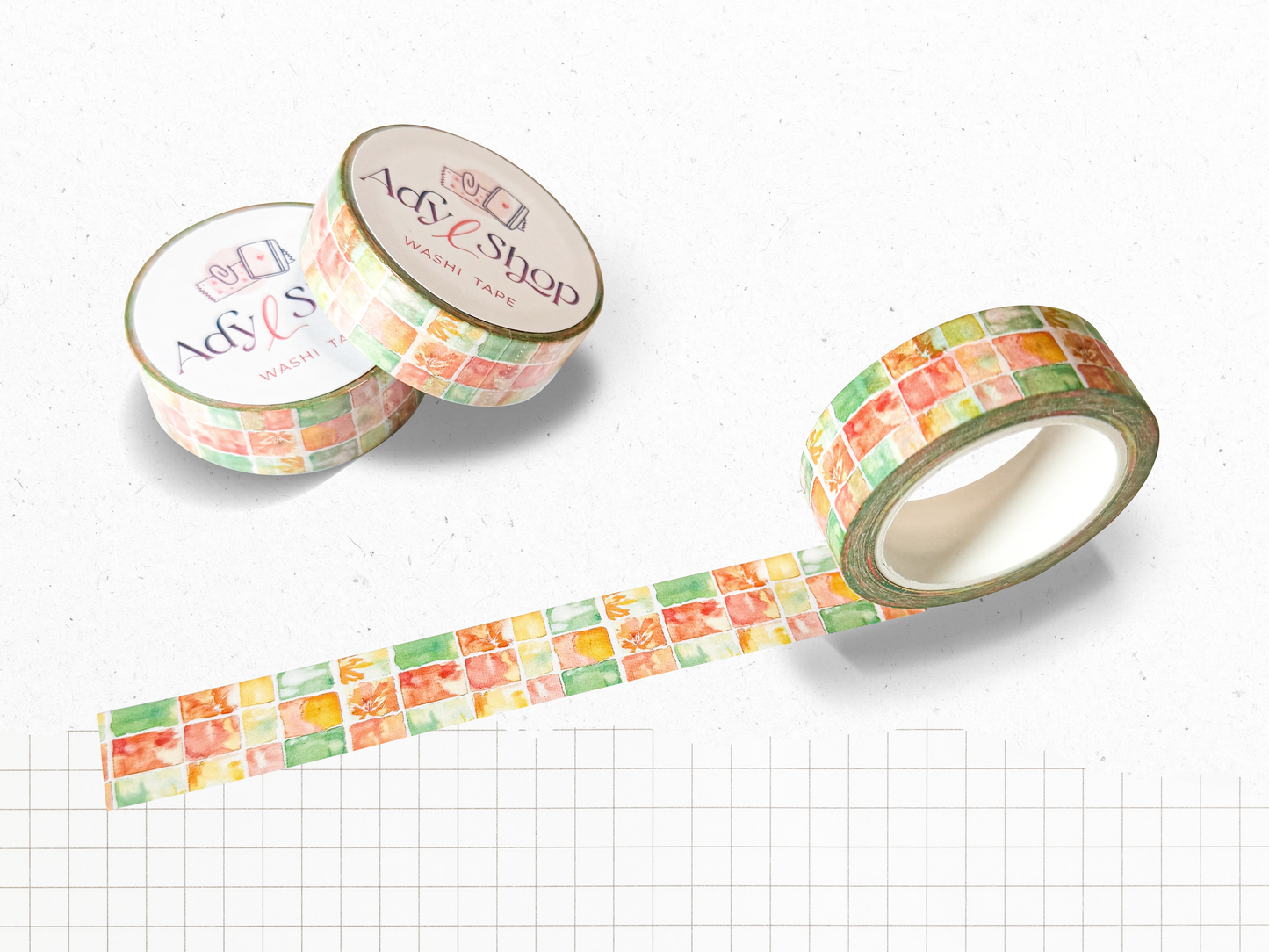 Washi tape "Un Été sur la Côte" - Rouleau de papier adhésif décoratif sur le thème de l'été, motifs bleu - (15mm x 10m)