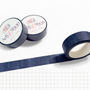 Washi tape "Denim & Coffee" - Rouleau de papier adhésif décoratif - Blue jean - (15mm x 10m)