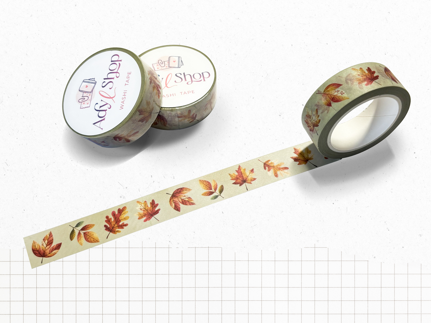 Washi tape "Un Automne à la Campagne" - Rouleau de papier adhésif décoratif (15mm x 10m)