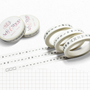 Washi tape "Dates et Jours" - Rouleau de papier adhésif dates et jours (8mm x 10m)