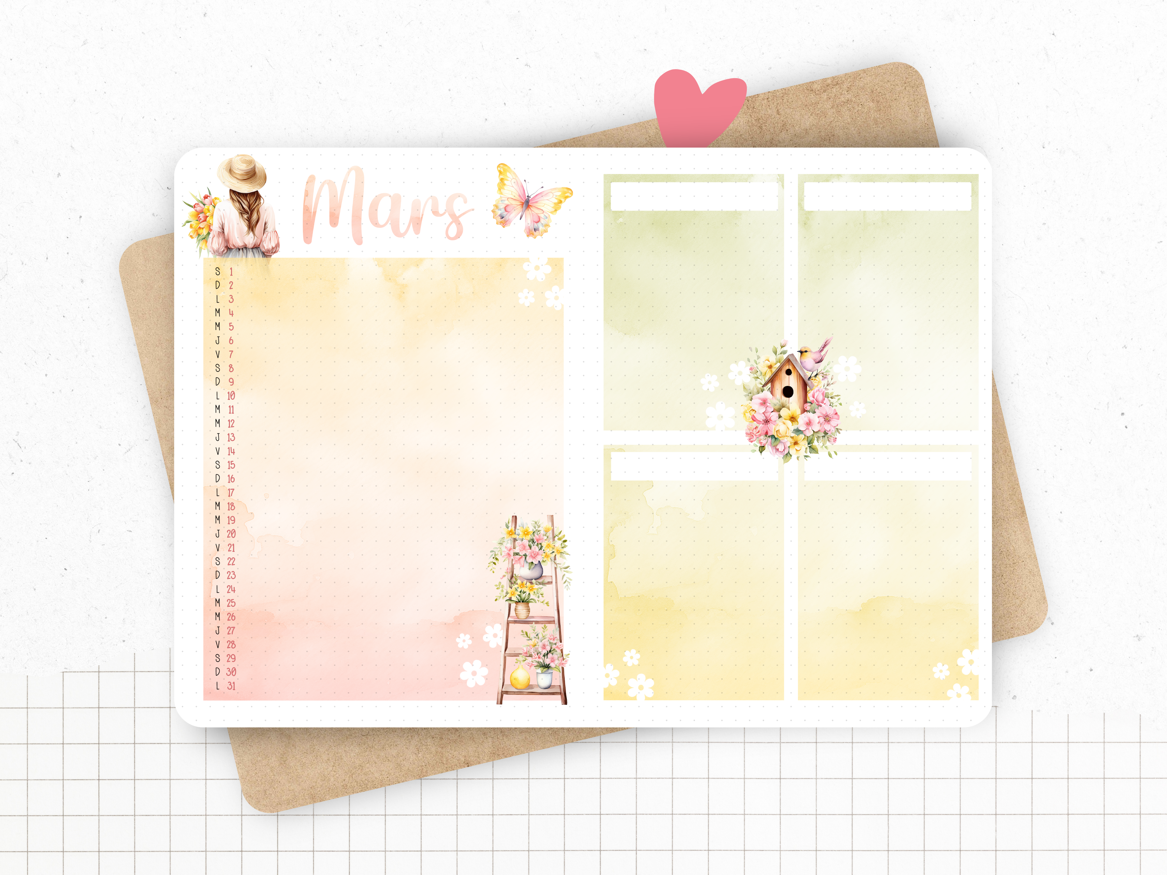 Calendrier "Nuances de Printemps"