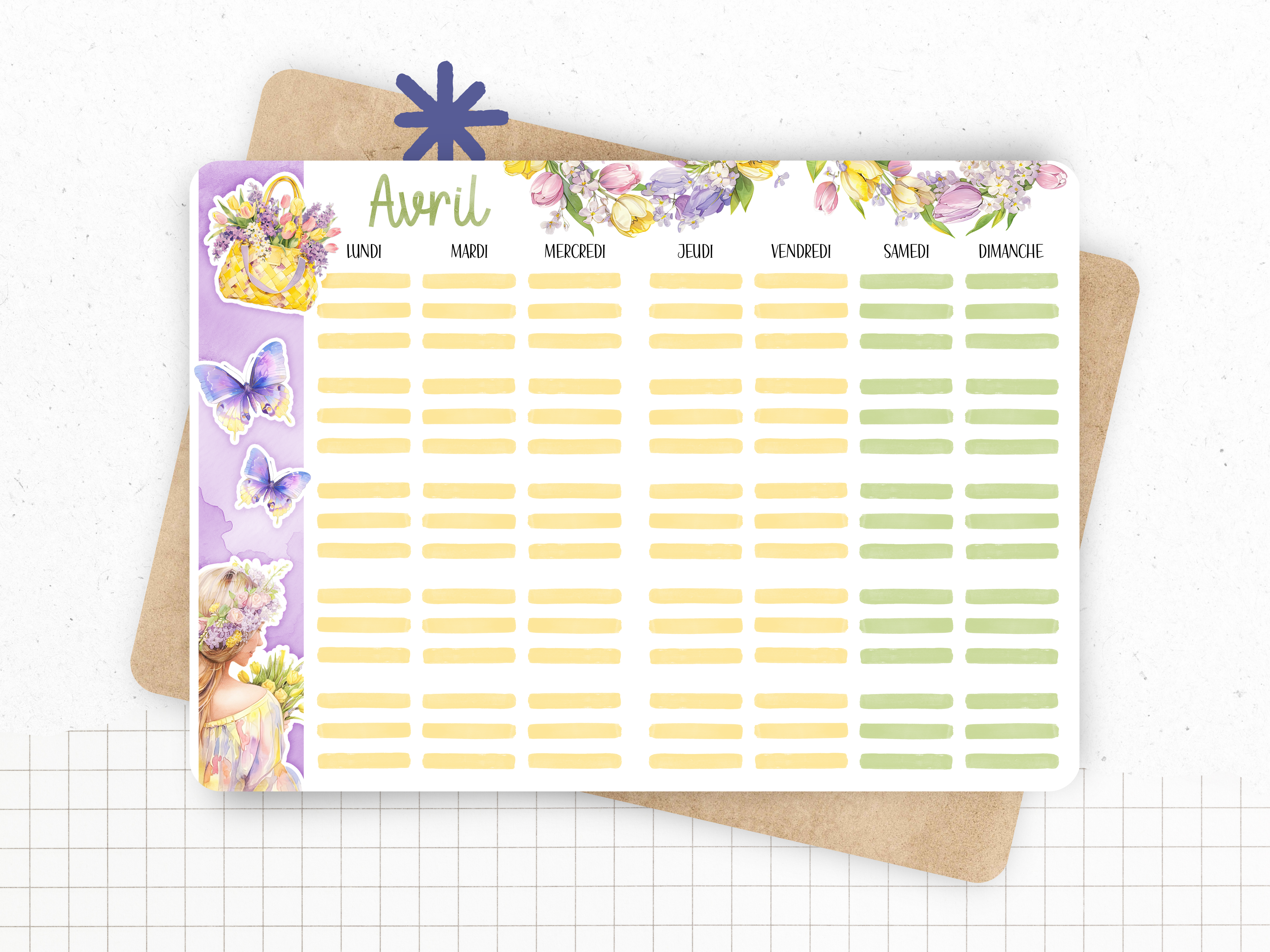Calendrier "Jardin Printanier"