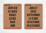 "Months of the year" sticker sheets - 6 or 12 months - Several fonts available - Bullet Journal & Planner