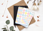 Planche Stickers Palette de Couleurs "Vacances d'été" différentes formes géométriques - Printemps - Bullet Journal / Planner - Journaling