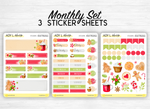 Monthly set stickers - "Sweet Christmas" - Gingerbread cookies, winter, sweets - Bullet Journal, planner - 3 sheets (headers, days, doodles)