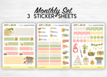 Monthly set stickers - "Scandinavian Christmas" - Wood ornaments - for your Bullet Journal, planner - 3 sheets (headers, days, doodles)
