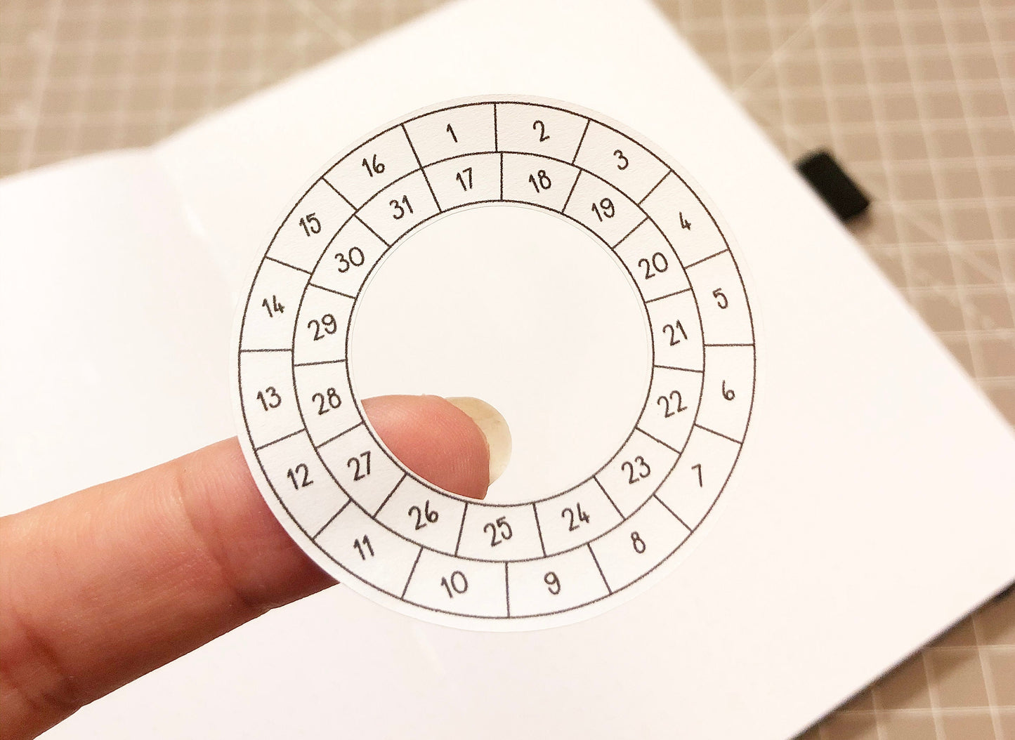 Stickers mini trackers mensuels circulaires - Suivi d'habitudes ronds - Habit tracker - Bullet Journal & Planner -Journaling