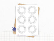 Stickers mini trackers mensuels circulaires - Suivi d'habitudes ronds - Habit tracker - Bullet Journal & Planner -Journaling