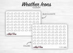 Planche de stickers "icônes météo" - Différentes options : toutes les icônes ou icônes individuelles - Doodles - Bullet Journal & Planner