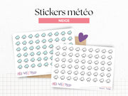 Weather stickers - icons - colors or black and white - different options - Bullet Journal & Planner - Doodles - Journaling