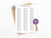 Custom Text stickers - Handwritten - Choose your font and your color for your text - Bullet Journal & Planner - Journaling