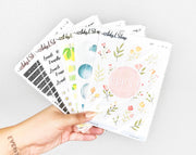 Lot "OOPS" - Lot de 5 planches de stickers (minimum) présentant quelques défauts mais utilisables - Bullet Journal & Planner - Journaling