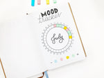 Circular Tracker sticker - Monthly tracker - Mood tracker, sleep tracker - For A5 notebook - Journaling