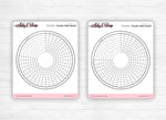 Sticker habit tracker circulaire - Tracker mensuel - rond - suivi d'habitudes - pour carnet A5 - Bullet Journal & Planner