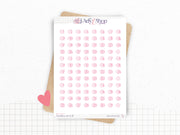 Stickers chiffres 1 à 31 - Mini stickers ronds 1cm - 3 séries de 31 stickers (3 mois) - Papier matte blanc - Bullet Journal & Planner