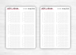Sticker sheet : 6 mini calendar monthly trackers - Habit tracker - Mood tracker - Journaling