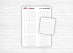 Sticker sheet : 6 mini calendar monthly trackers - Habit tracker - Mood tracker - Journaling