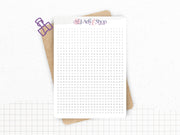 Sticker sheet : 24 date strips - Numbered from 1 to 31 - Horizontal or vertical strips - For a 5mm grid - Adaptable - Journaling