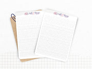 Sticker sheet : 24 date strips - Numbered from 1 to 31 - Horizontal or vertical strips - For a 5mm grid - Adaptable - Journaling