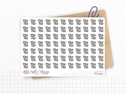 Mini icon stickers - Cleaning - Planner stickers - Minimal, functional stickers - Bullet Journal - Sticker sheet - 77 mini icons