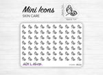Planche de stickers mini icônes "soins du visage" - Beauté, soins, masque - Mini icon - Planner stickers - Minimal - Bullet Journal