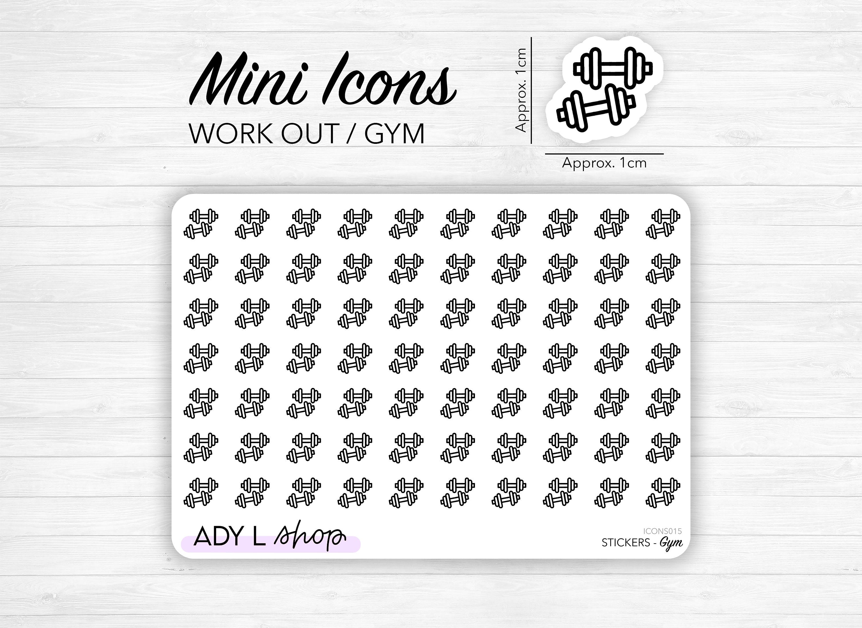Planche de stickers mini icônes Sport - Haltères, musculation, entra –  AdyLShop