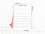 Sticker sheet : 24 date strips - Numbered from 1 to 31 - Horizontal or vertical strips - For a 5mm grid - Adaptable - Journaling