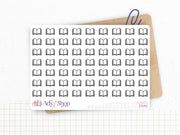 Planche de stickers mini icônes "livre" - Lecture, livres, bouquins - Mini icon - Planner stickers - Minimal stickers - Bullet Journal
