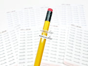 Planche de mini stickers "rappel"- Papier autocollant blanc ou transparent - Planner stickers - Minimal - Bullet Journal