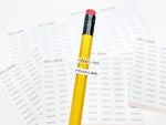 Planche de mini stickers "réunion"- Papier autocollant blanc ou transparent - Planner stickers - Minimal - Bullet Journal