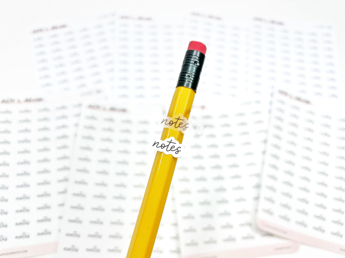 Mini script stickers - Notes - Planner stickers - Minimal, functional stickers - Bullet Journal - Sticker sheet - 77 mini icons