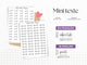 Planche de mini stickers "objectifs"- Papier autocollant blanc ou transparent - Planner stickers - Minimal - Bullet Journal