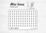 Mini icon stickers - Paper clip - Planner stickers - Minimal, functional stickers - Bullet Journal - Sticker sheet - 77 mini icons