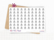 Planche de stickers mini icônes "shopping" - sac emplettes, shop, boutique - Mini icon - Planner stickers - Minimal - Bullet Journal
